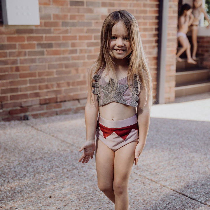 BELLA + LACE TRAPEZE SET: BOYSENBERRY