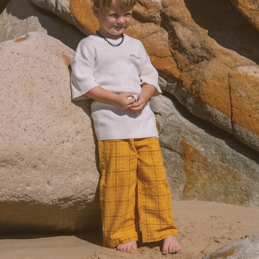 Grown Plaid Pant - kids check pant