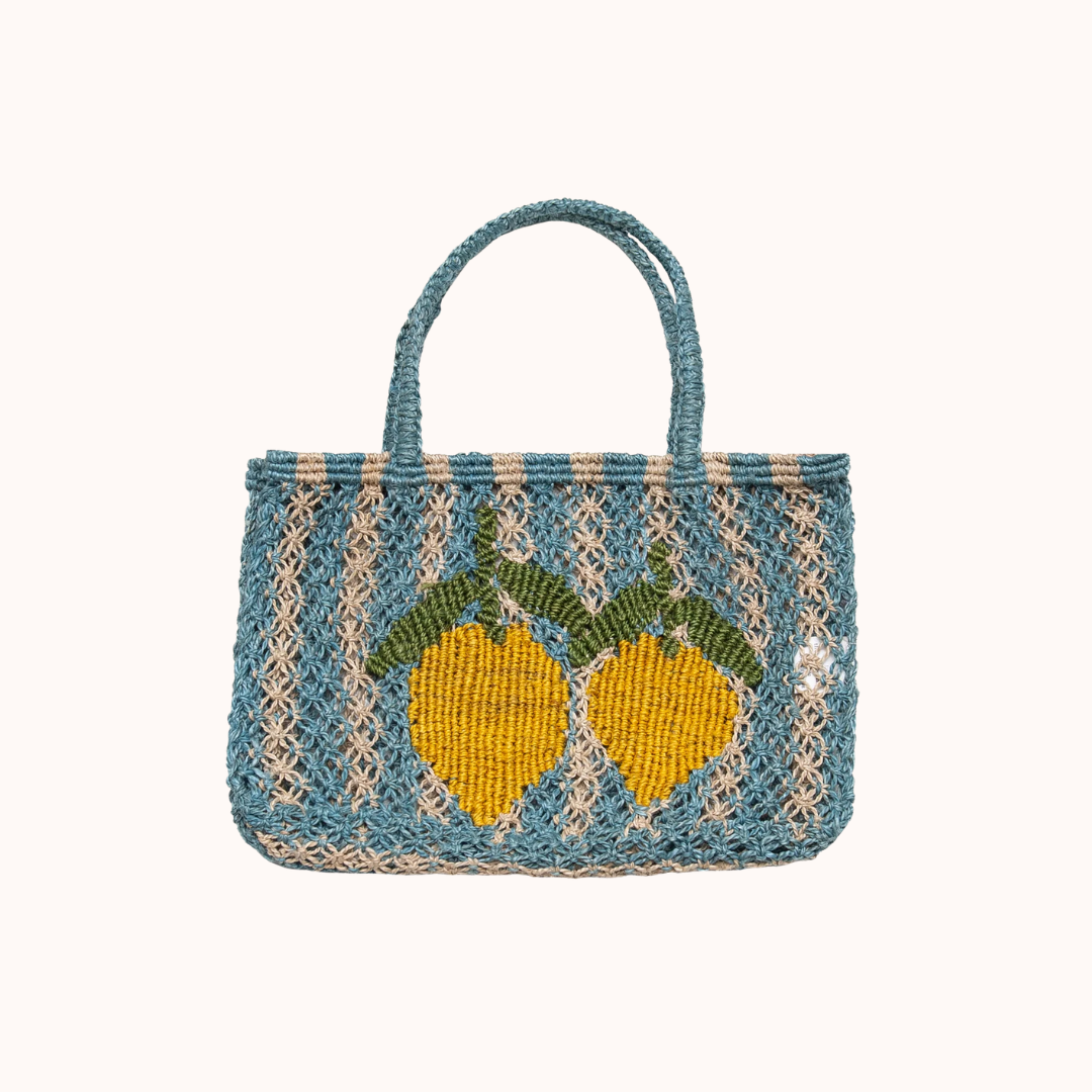 THE JACKSONS TRACY BAG: LEMON STRIPE / SKY