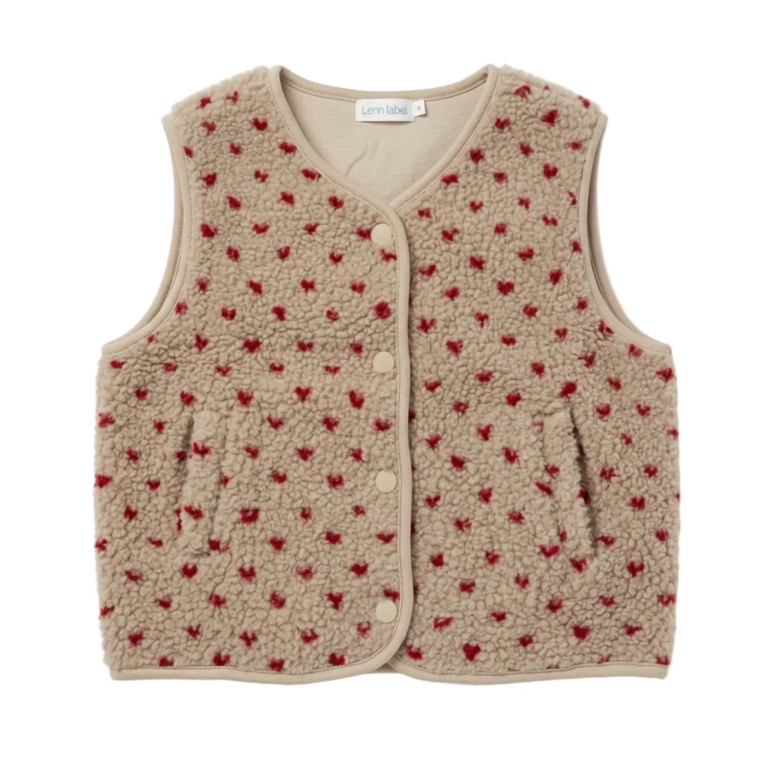LENN LABEL LOVE VEST: RED HEART