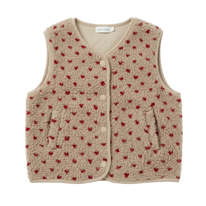 LENN LABEL LOVE VEST: RED HEART