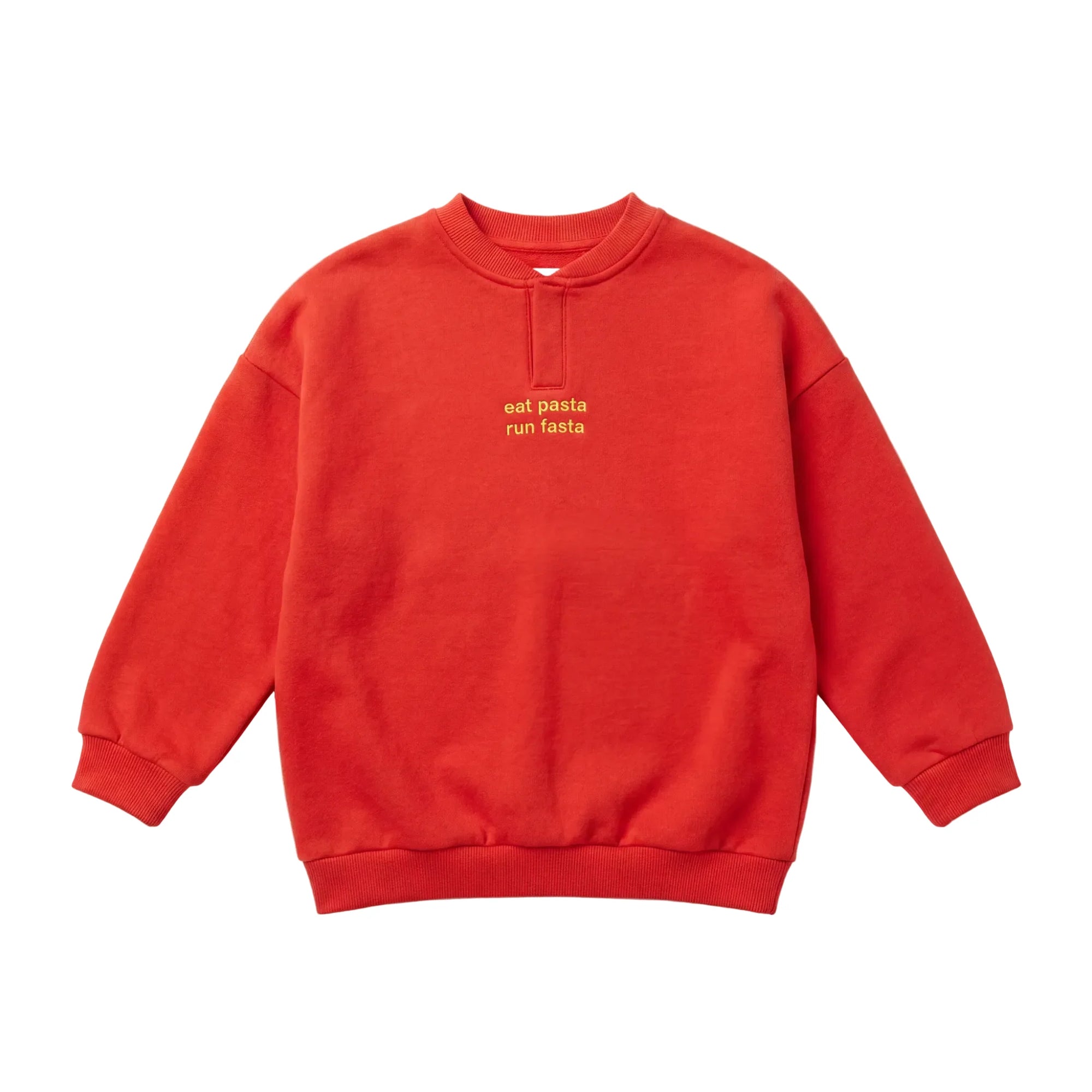 LENN LABEL PASTA PULLOVER: RED