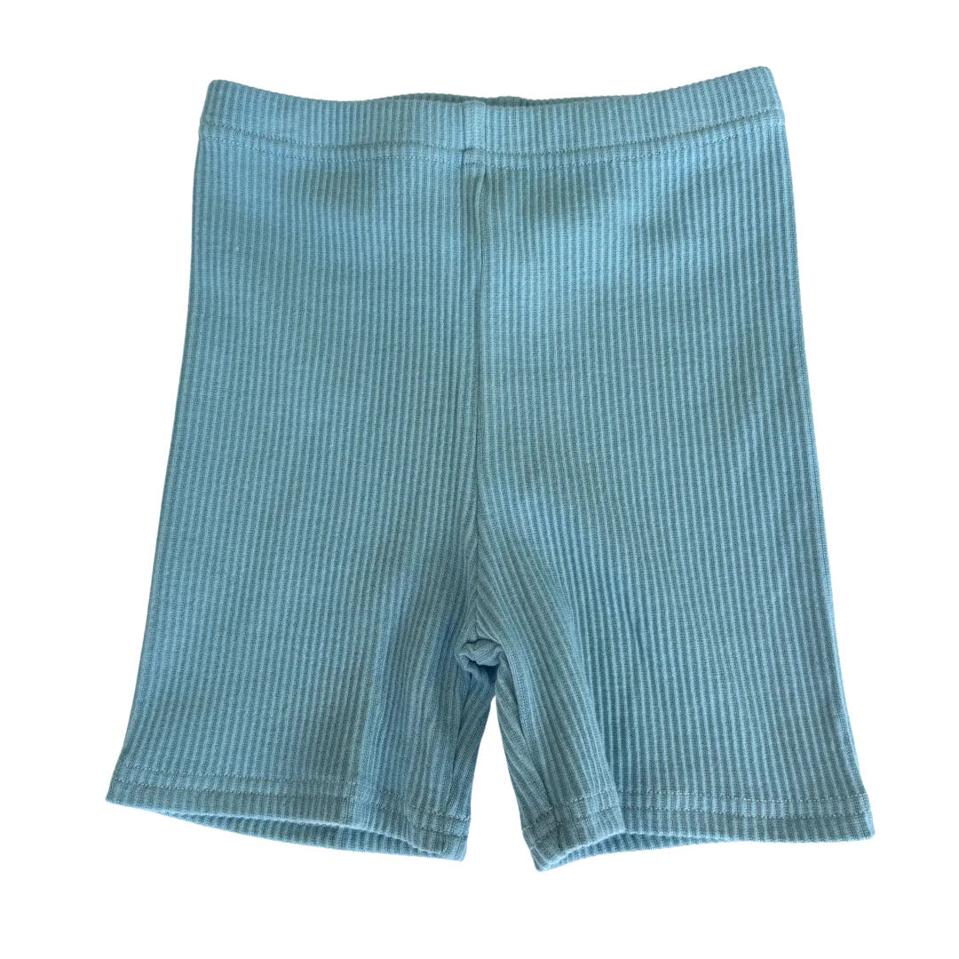 LENN LABEL OG RIBBED SHORTIES: BLUE