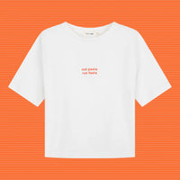 LENN LABEL PASTA TEE: WHITE