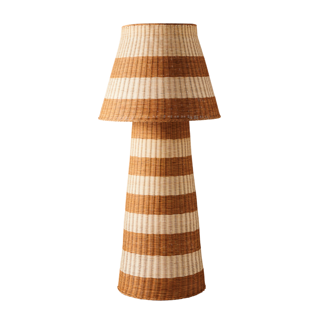 KIP & CO SOMBRERO RATTAN FLOOR LAMP