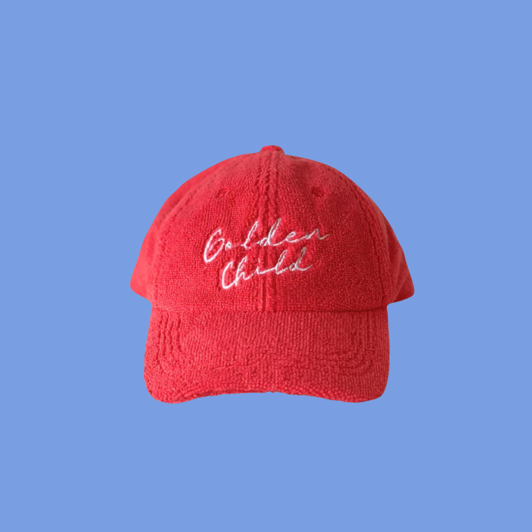 GOLDEN CHILD TERRY CAP: RED