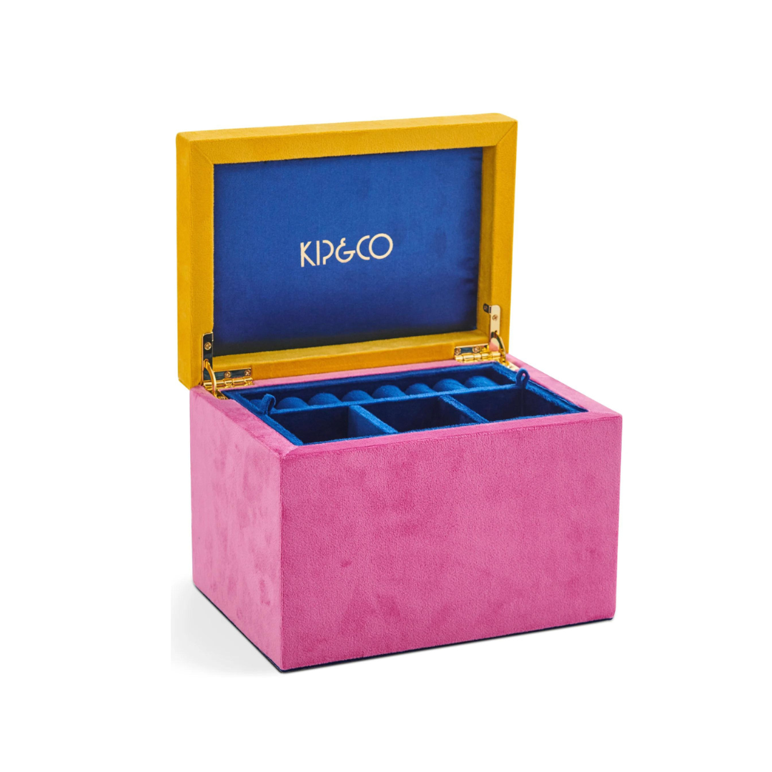 KIP & CO JEWELS FOR JEWELS VELVET JEWELLERY BOX: LRG