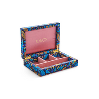 KIP & CO FALLEN LEAVES VELVET JEWELLERY BOX: SML