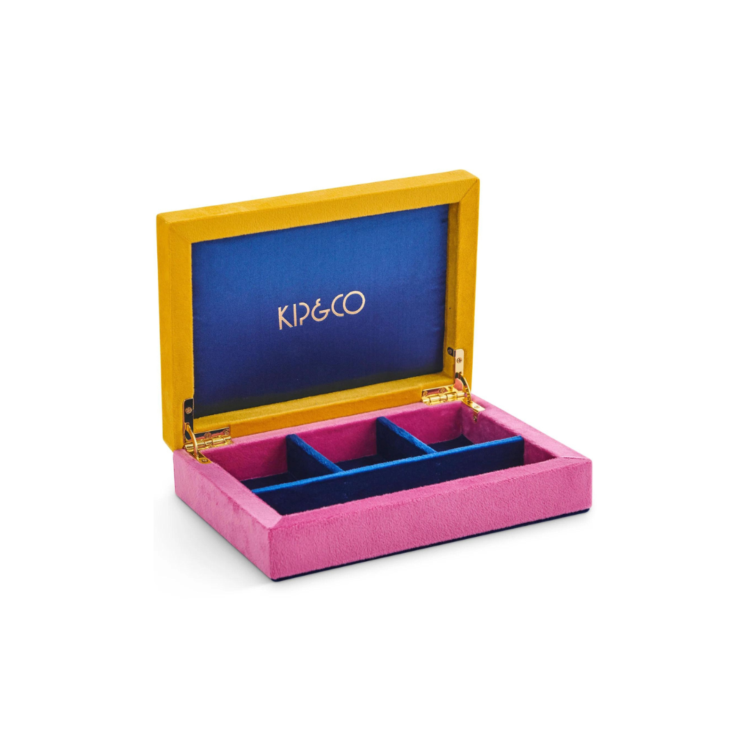 KIP & CO JEWELS FOR JEWELS VELVET JEWELLERY BOX: SML