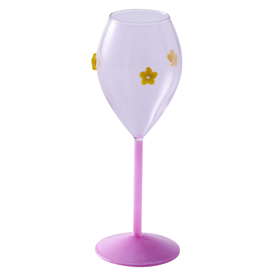 KIP & CO FLOWER POWER CHAMPAGNE GLASS 2PC