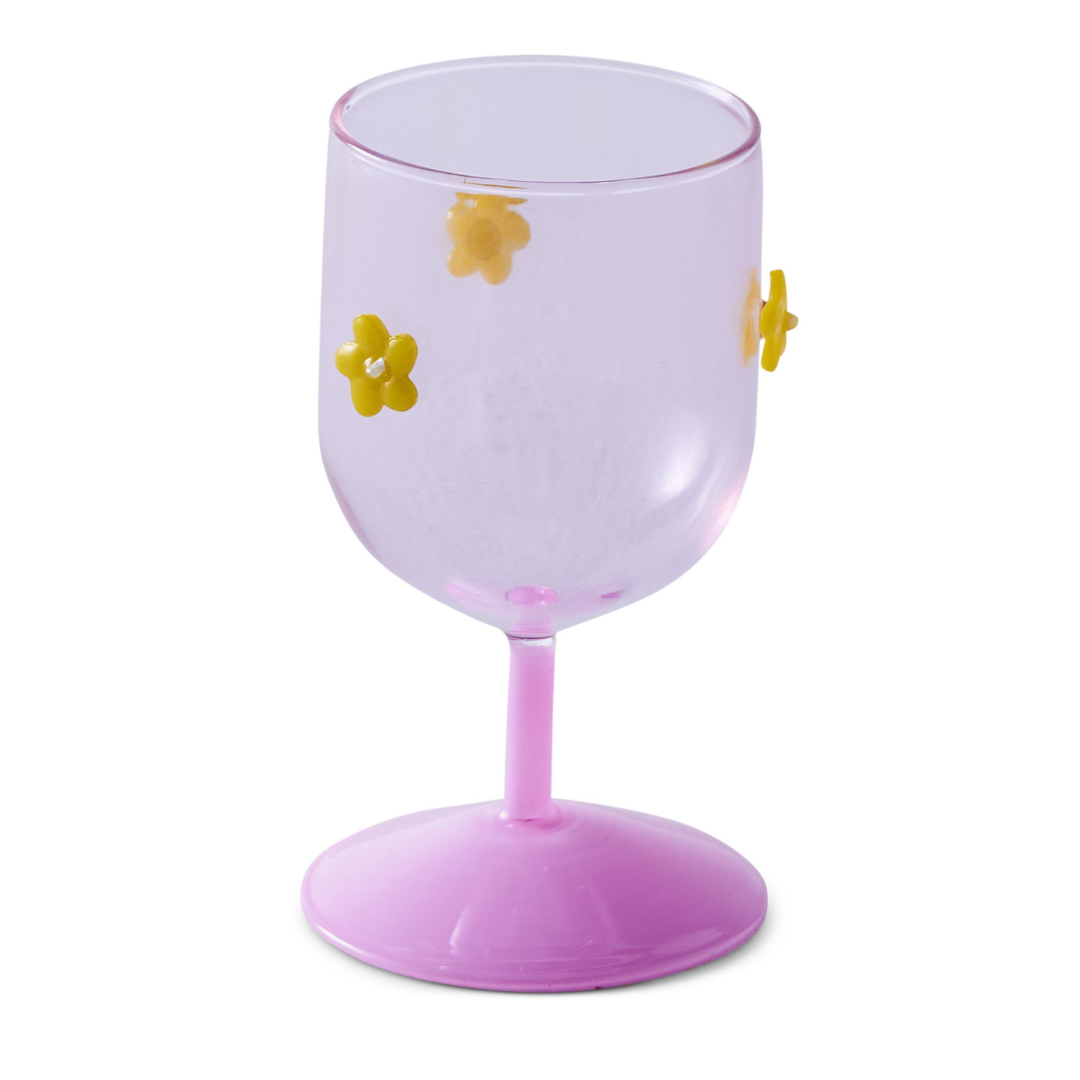 KIP & CO FLOWER POWER WINE GLASS 2PC