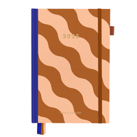 FOX & FALLOW 2025 A5 HORIZONTAL PLANNER: RUST SWIRL