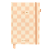 FOX & FALLOW 2025 A5 HORIZONTAL PLANNER: SALMON CHECK