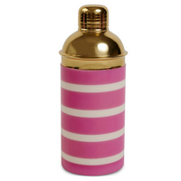 KIP & CO GYPSY ROSE STRIPE RESIN COCKTAIL SHAKER