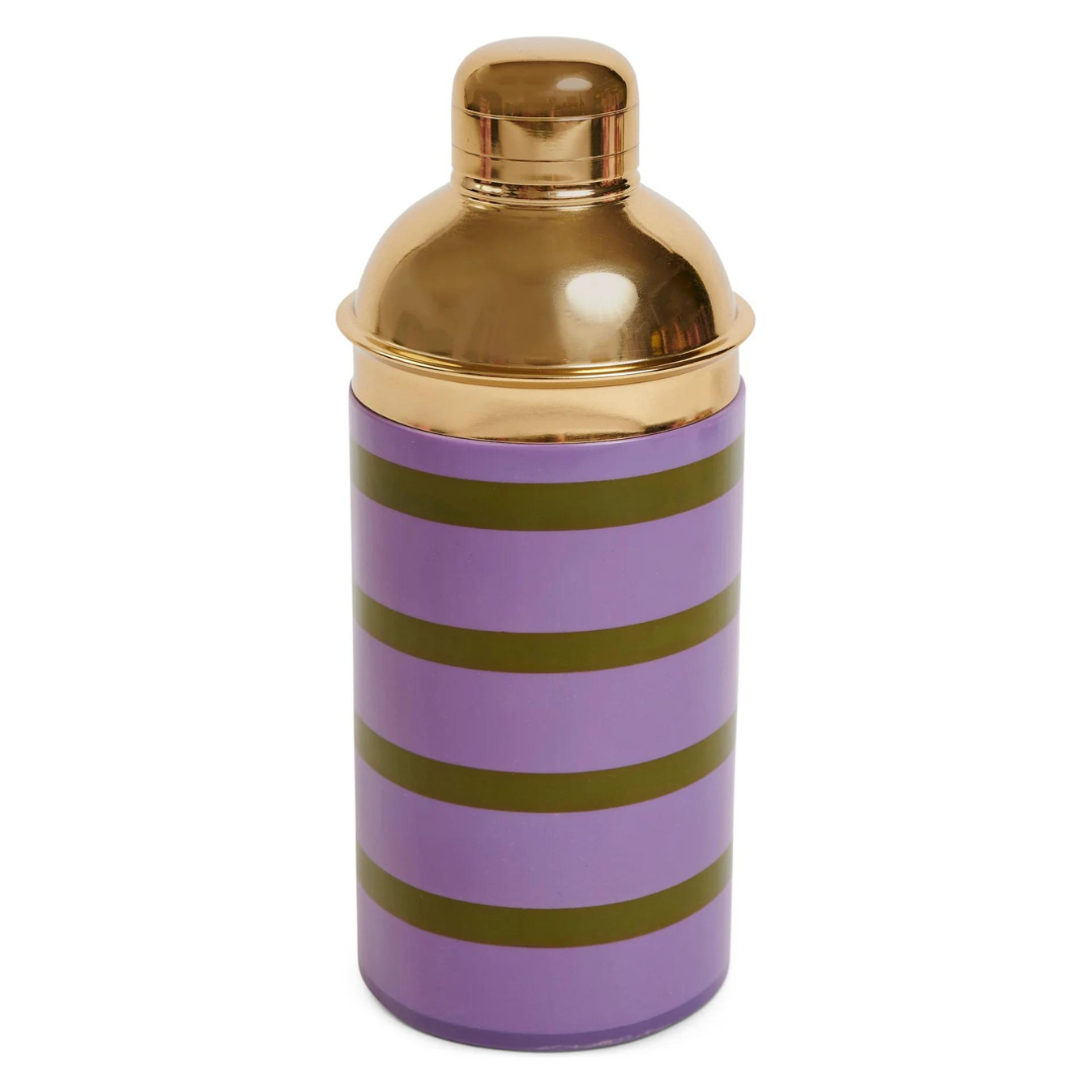 KIP & CO WISTERIA LANE STRIPE RESIN COCKTAIL SHAKER