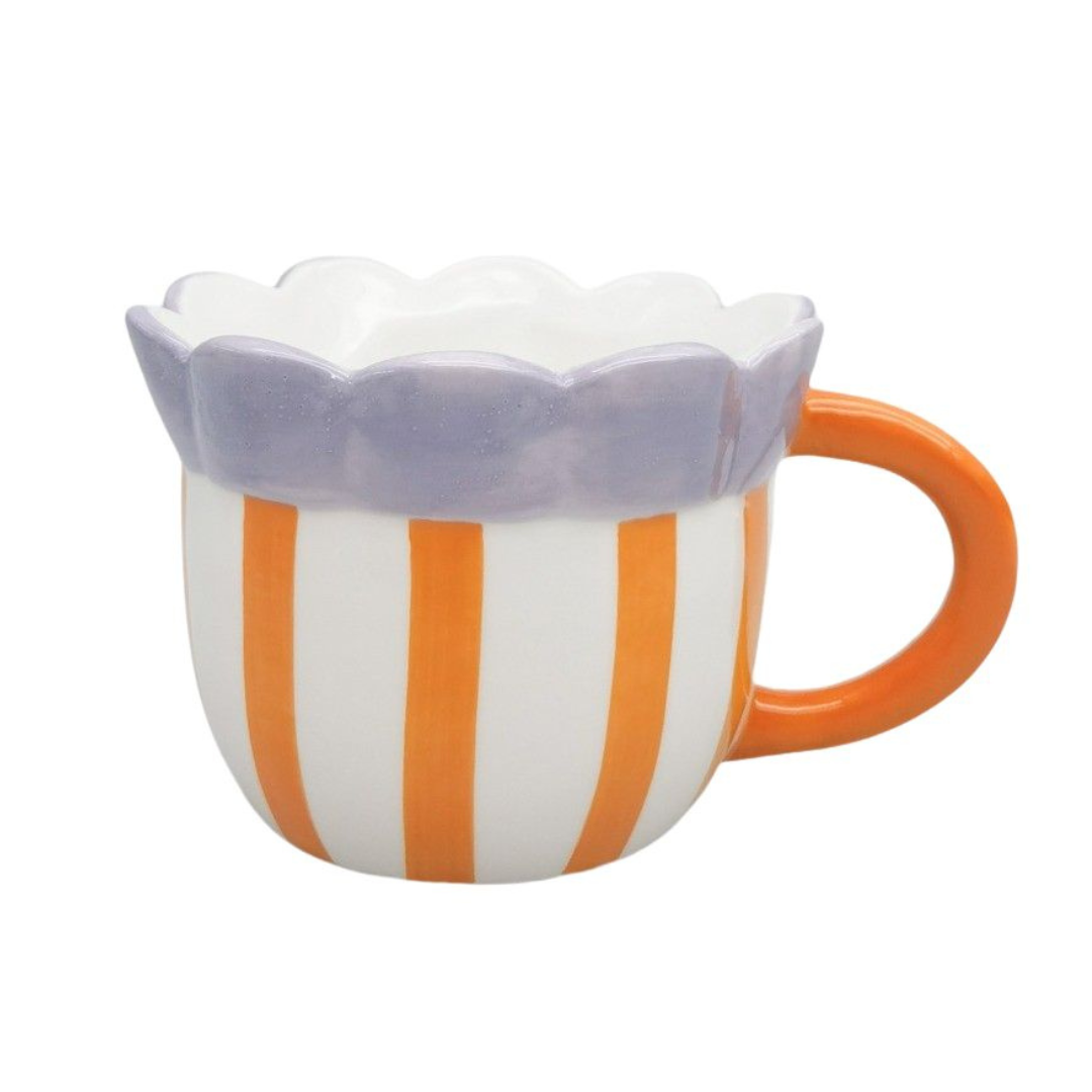 HALCYON MUG: MAUVE & ORANGE