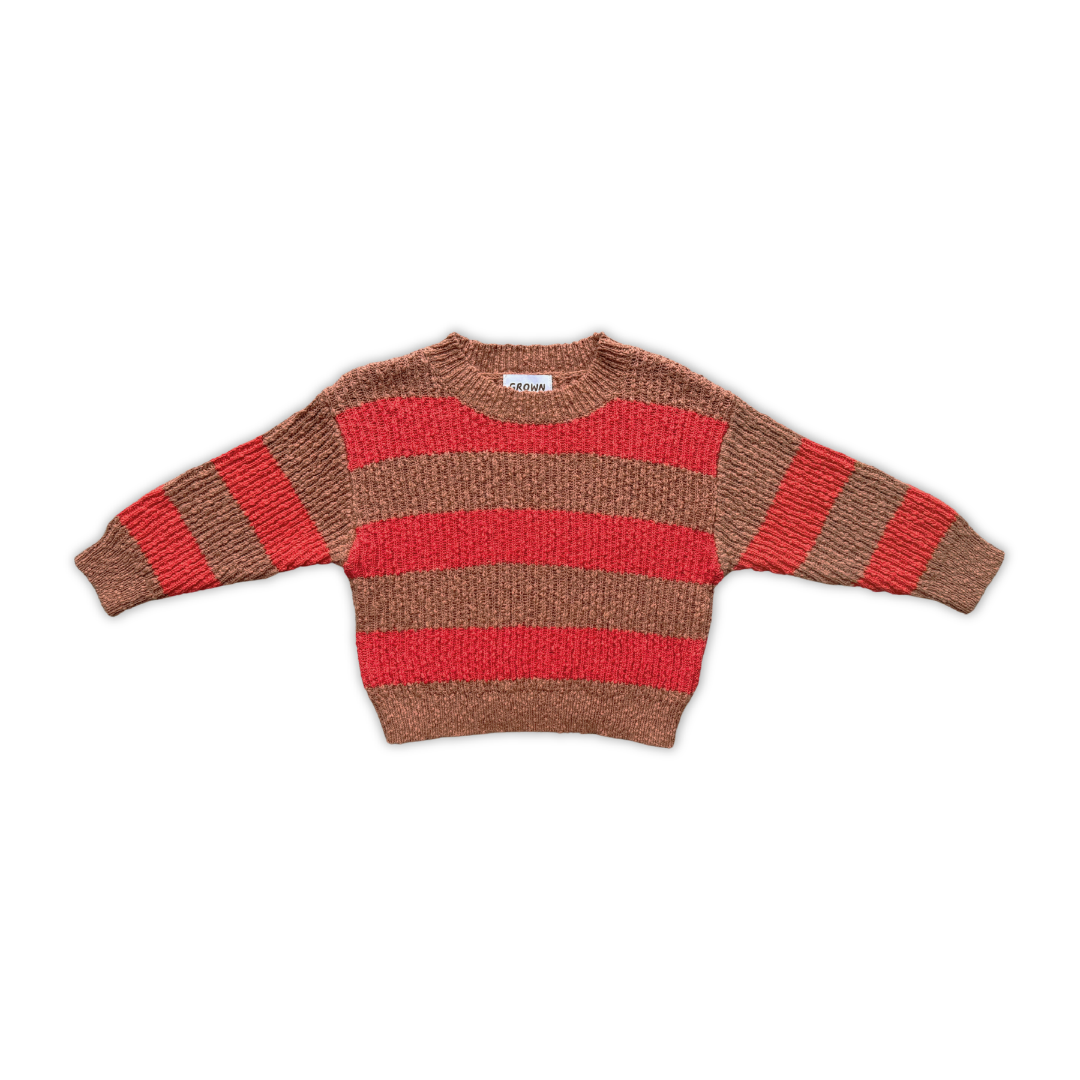 GROWN ORGANIC TEXTURED RIB PULL OVER: EARTH & SAUCE