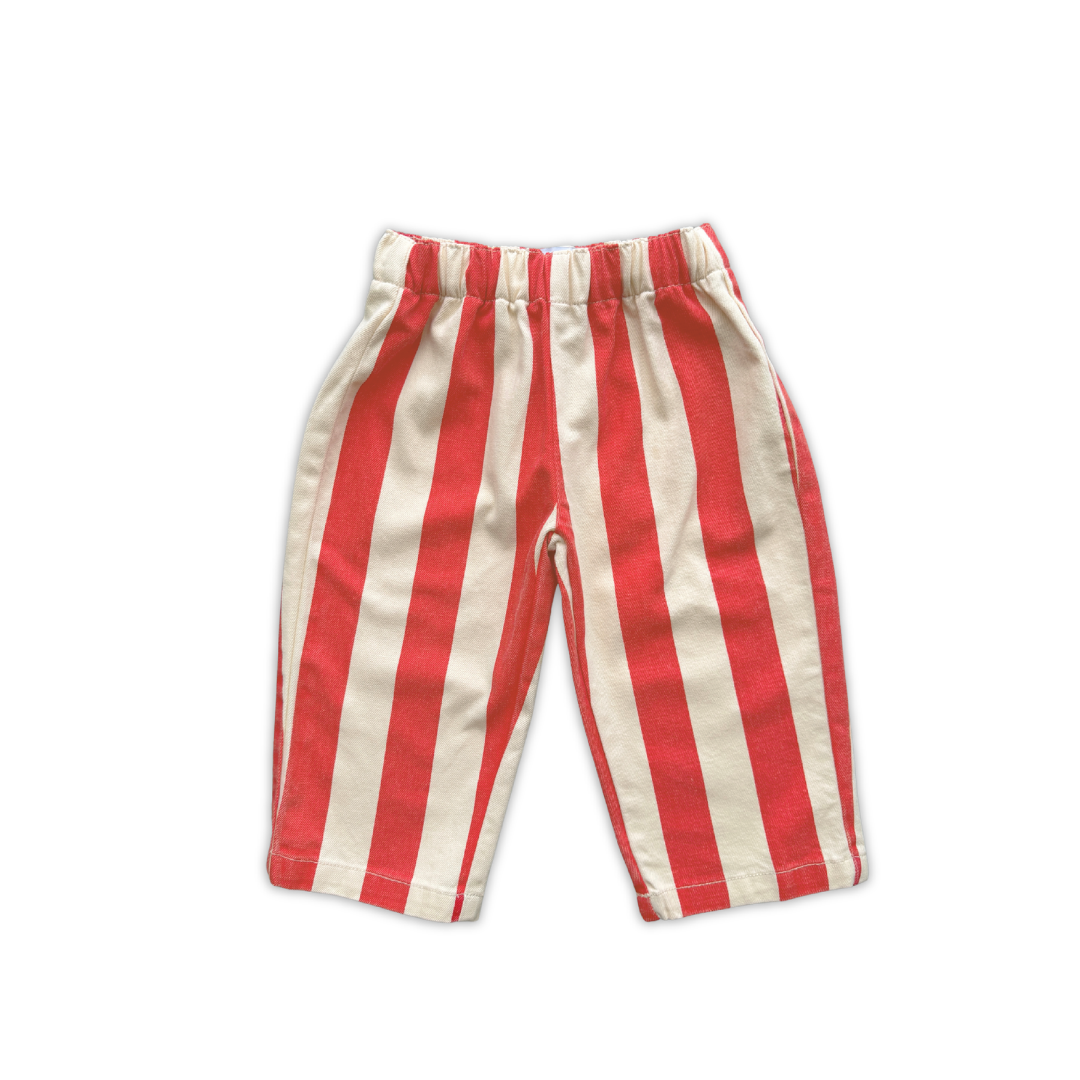 GROWN ORGANIC EVERYDAY STRIPE PANT: SAUCE