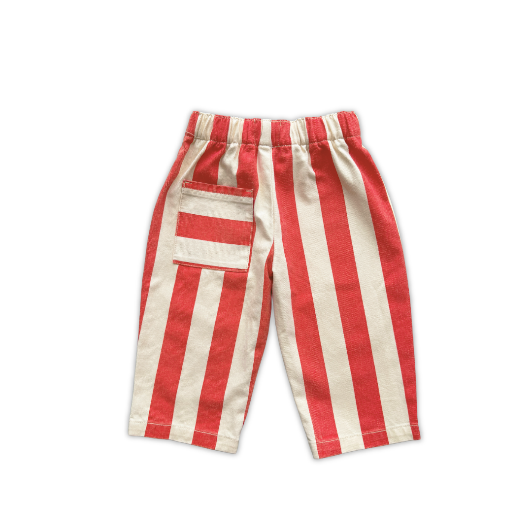 GROWN ORGANIC EVERYDAY STRIPE PANT: SAUCE