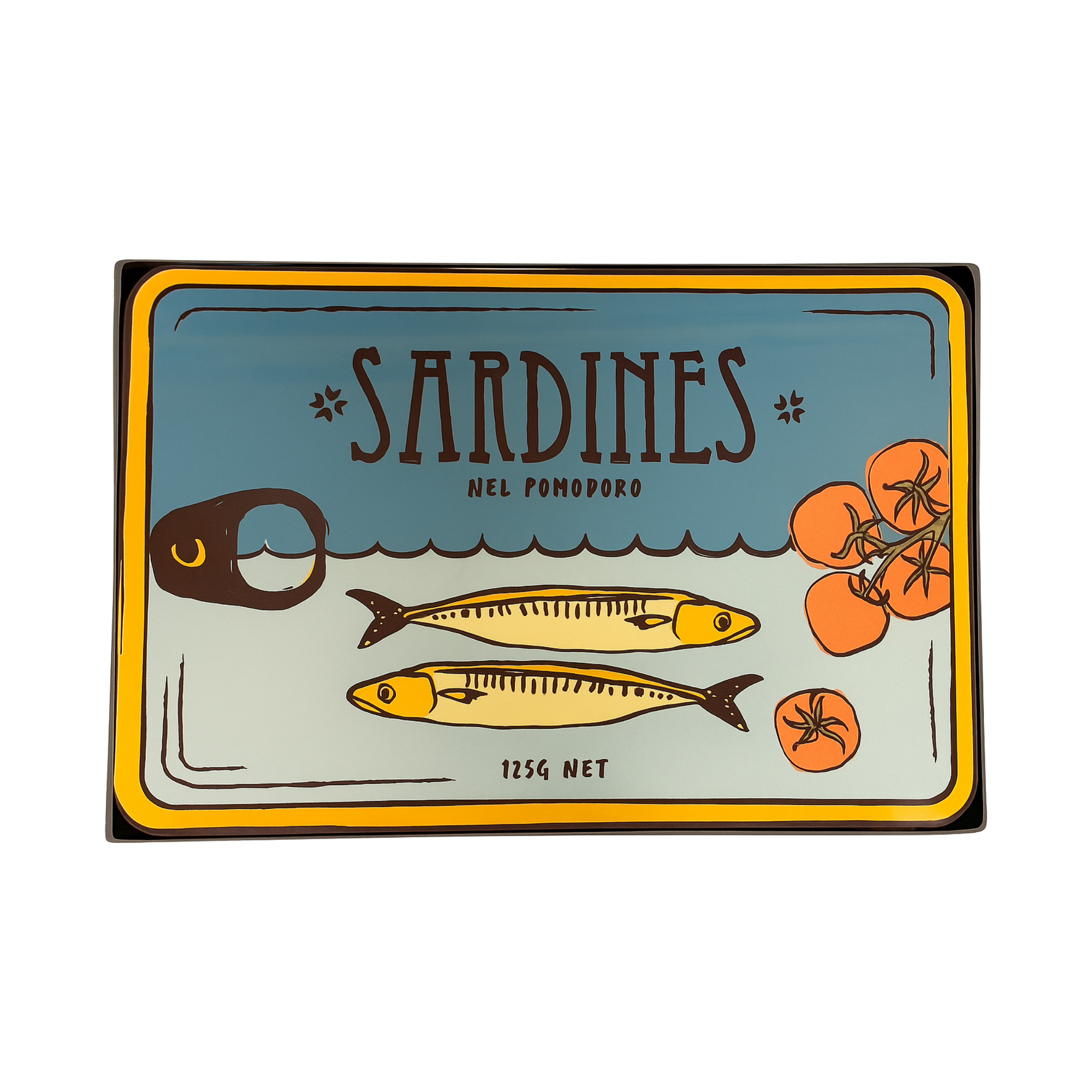 SARDINE GLASS SERVING BOARD