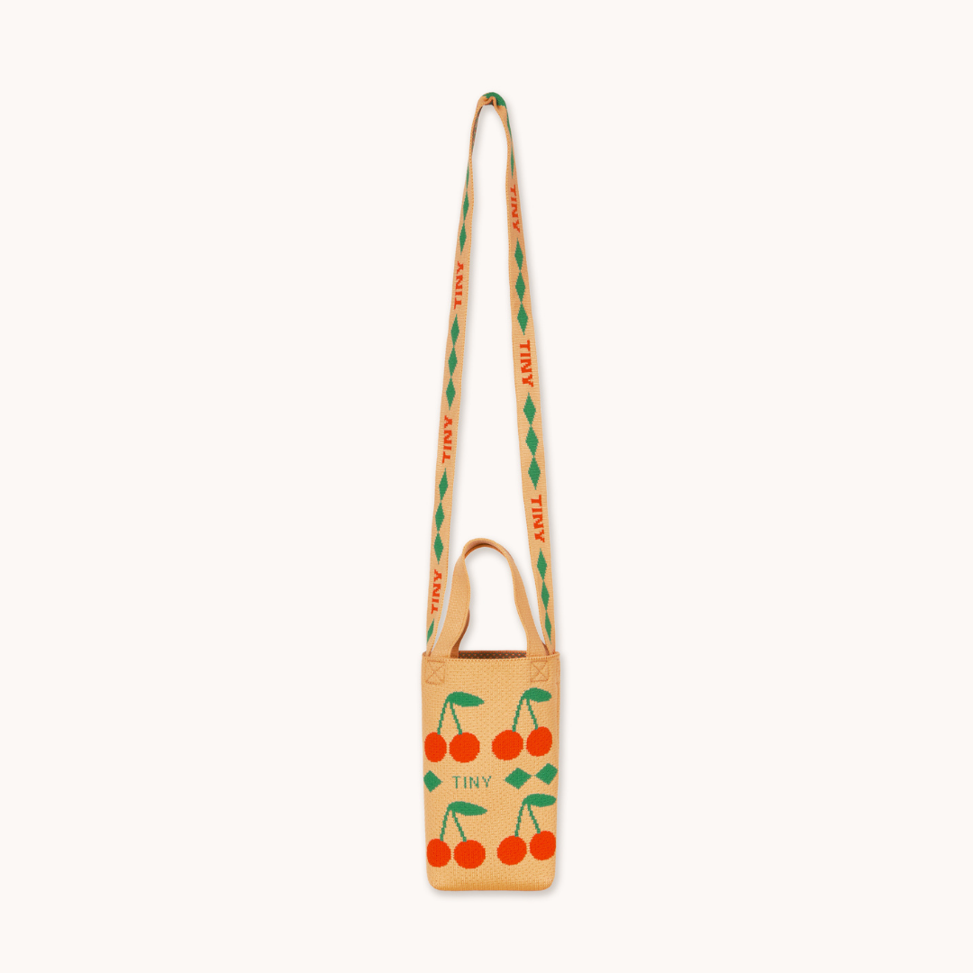 TINY COTTONS CHERRIES MINI BAG: DUSTY YELLOW