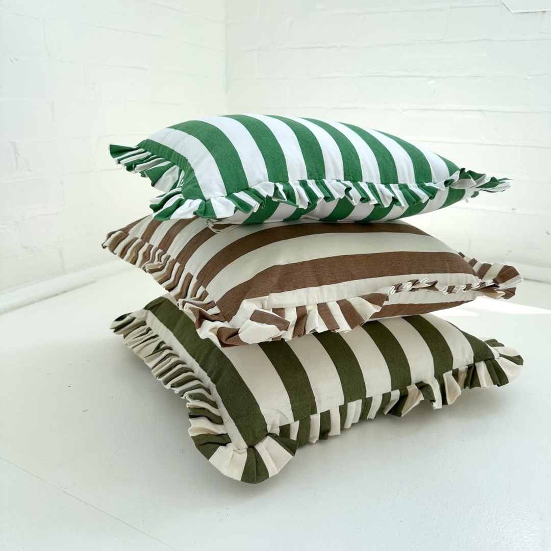 BONNY COTTON CUSHION: EMERALD