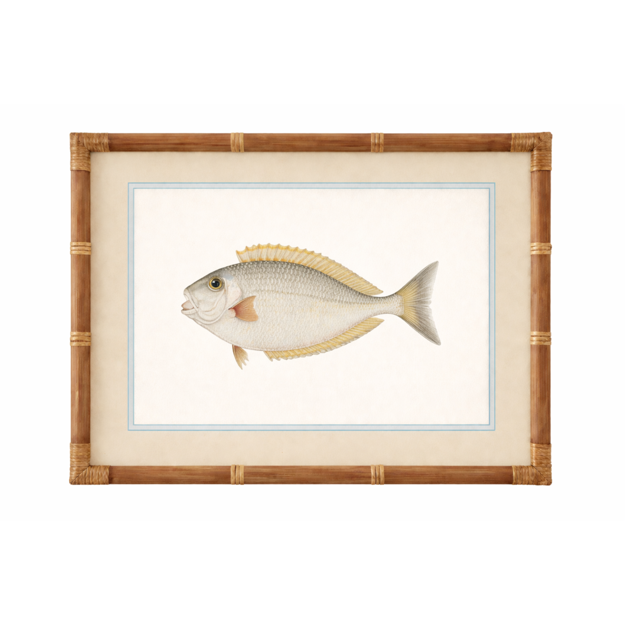 NEMO FRAME GLASS PRINT: WHITE/YELLOW