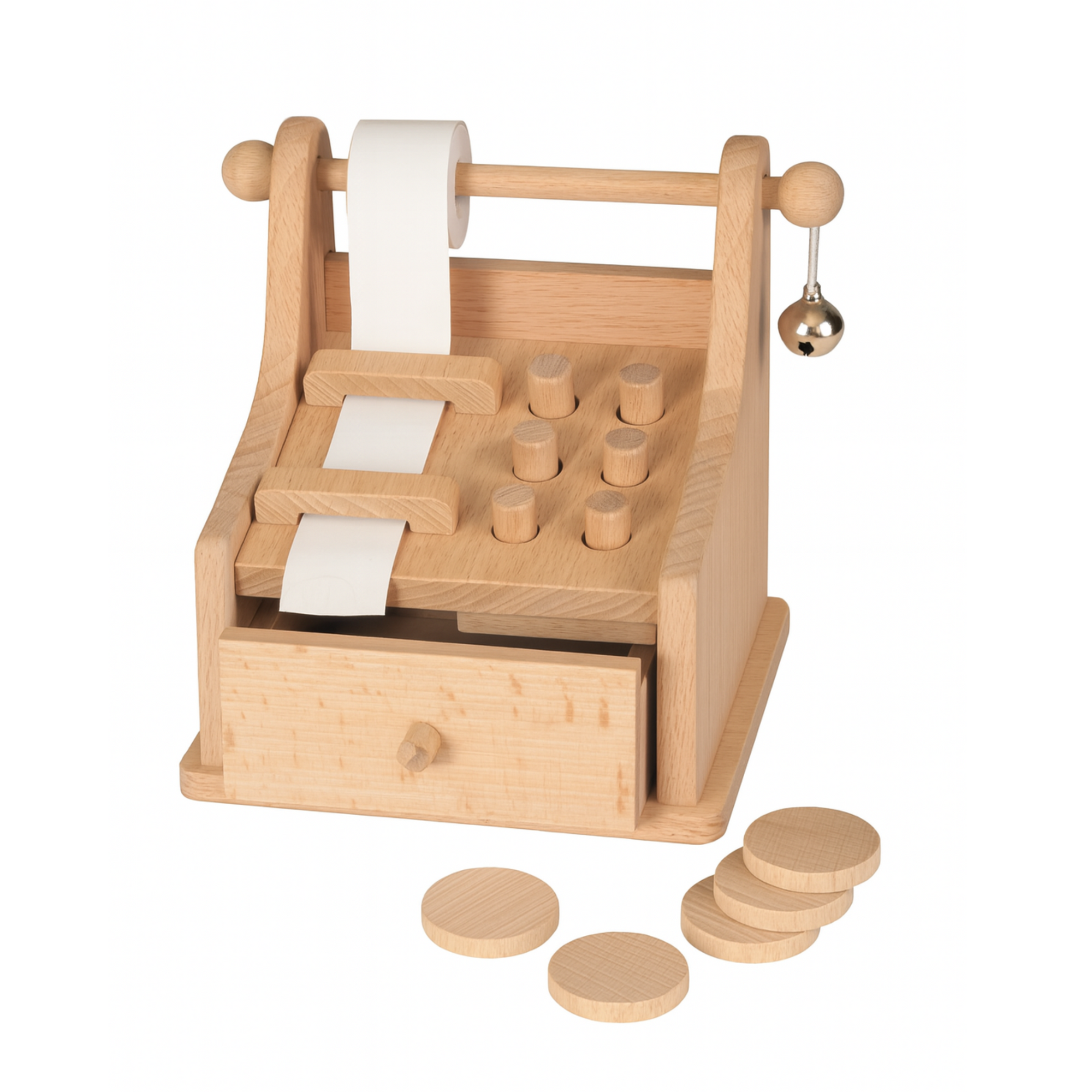 WOODEN TOY CASH REGISTER