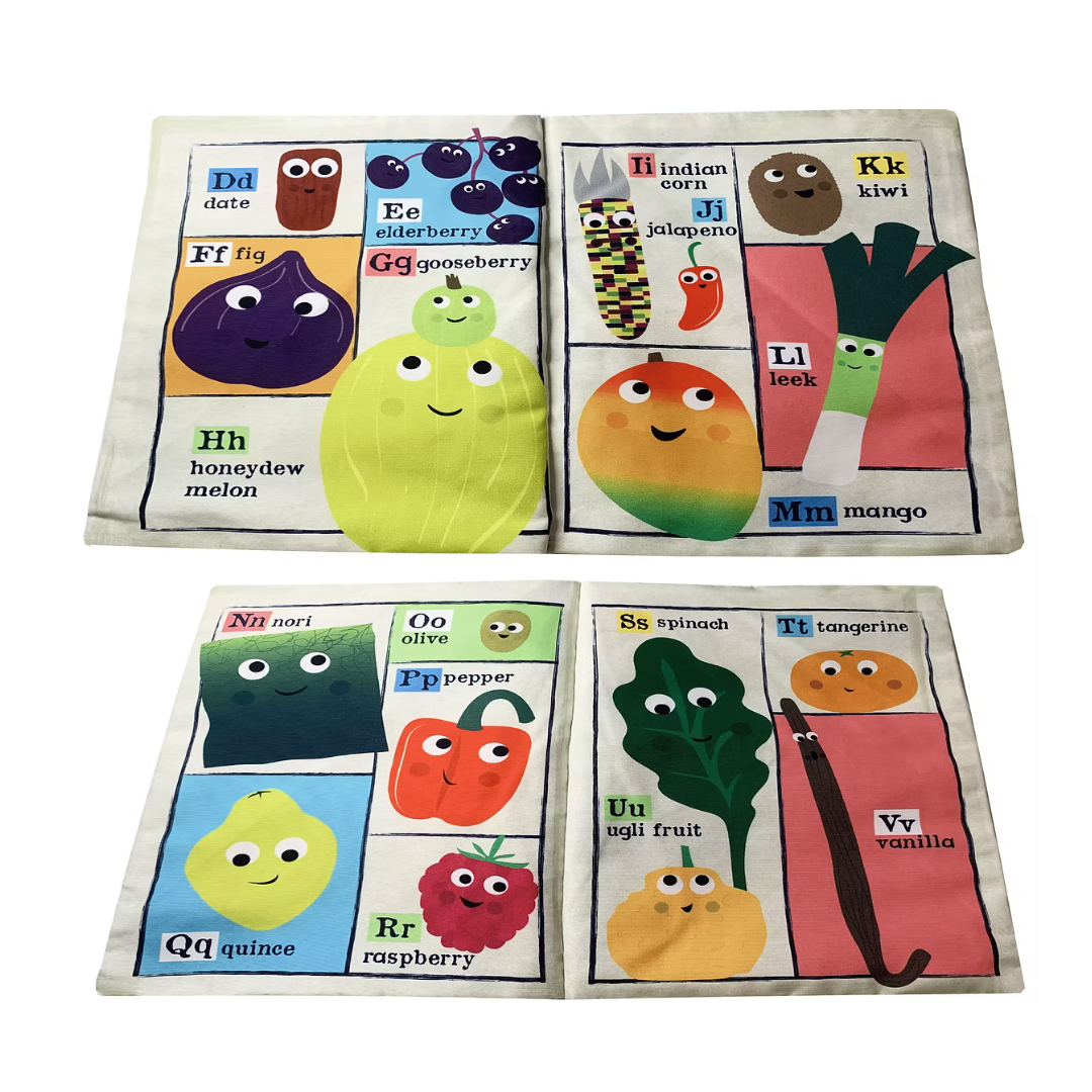 JO & NIC'S CRINKLY CLOTH BOOKS: FRUIT & VEG A-Z
