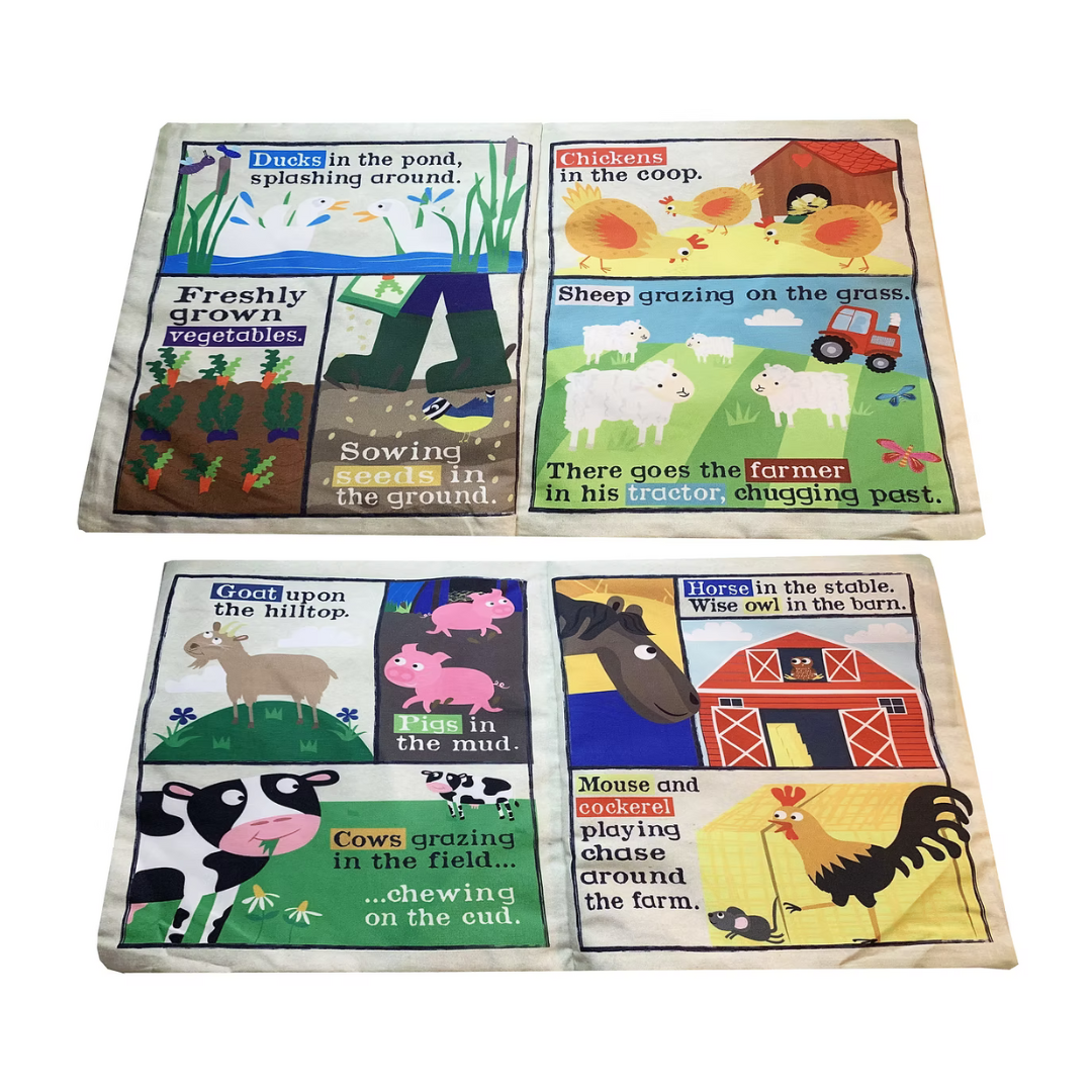 JO & NIC'S CRINKLY CLOTH BOOKS: FARM ANIMALS