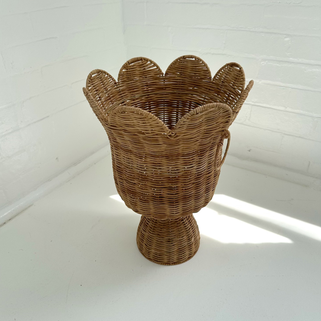 PETTINE RATTAN TALL URN