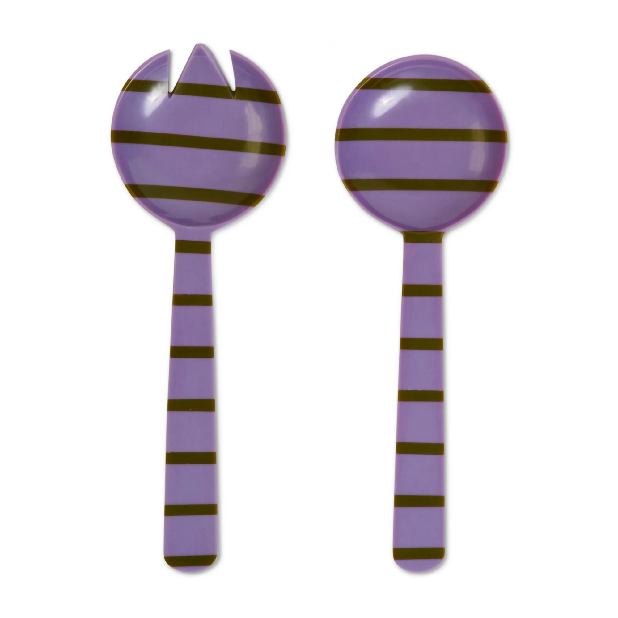 KIP & CO WISTERIA LANE STRIPE RESIN SALAD SERVERS