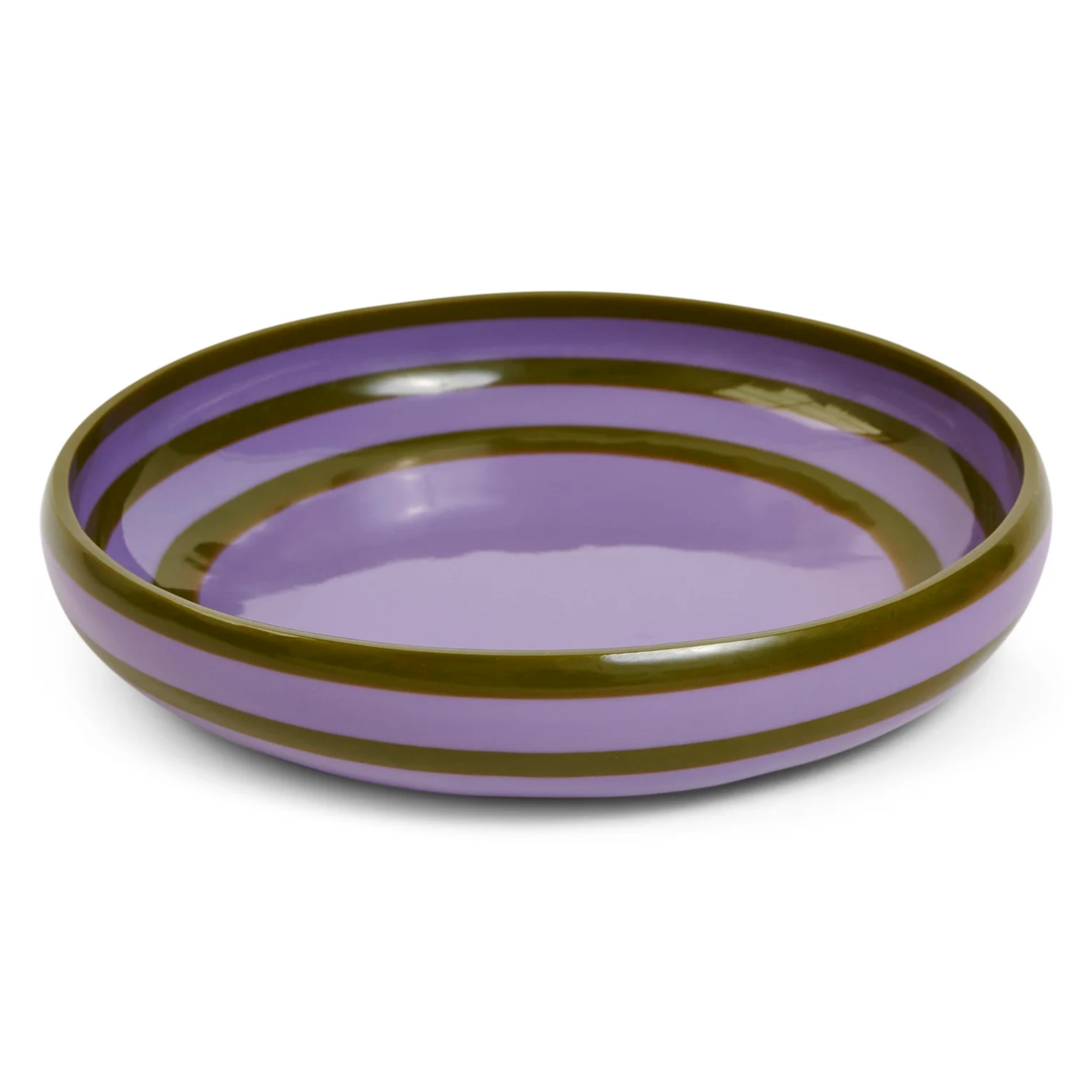 KIP & CO WISTERIA LANE STRIPE RESIN SERVING BOWL