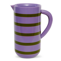 KIP & CO WISTERIA LANE STRIPE RESIN WATER JUG