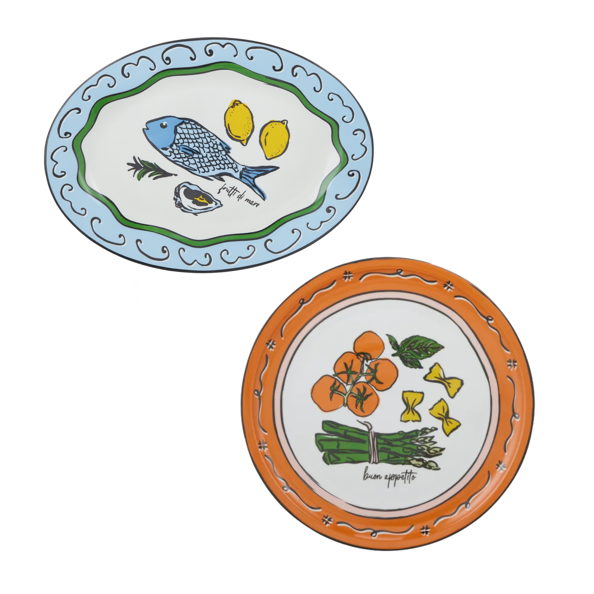 DELI ROUND CERAMIC PLATTER 33.5CM