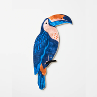 J & CO CANOPY TOUCAN WALL ART: NAVY