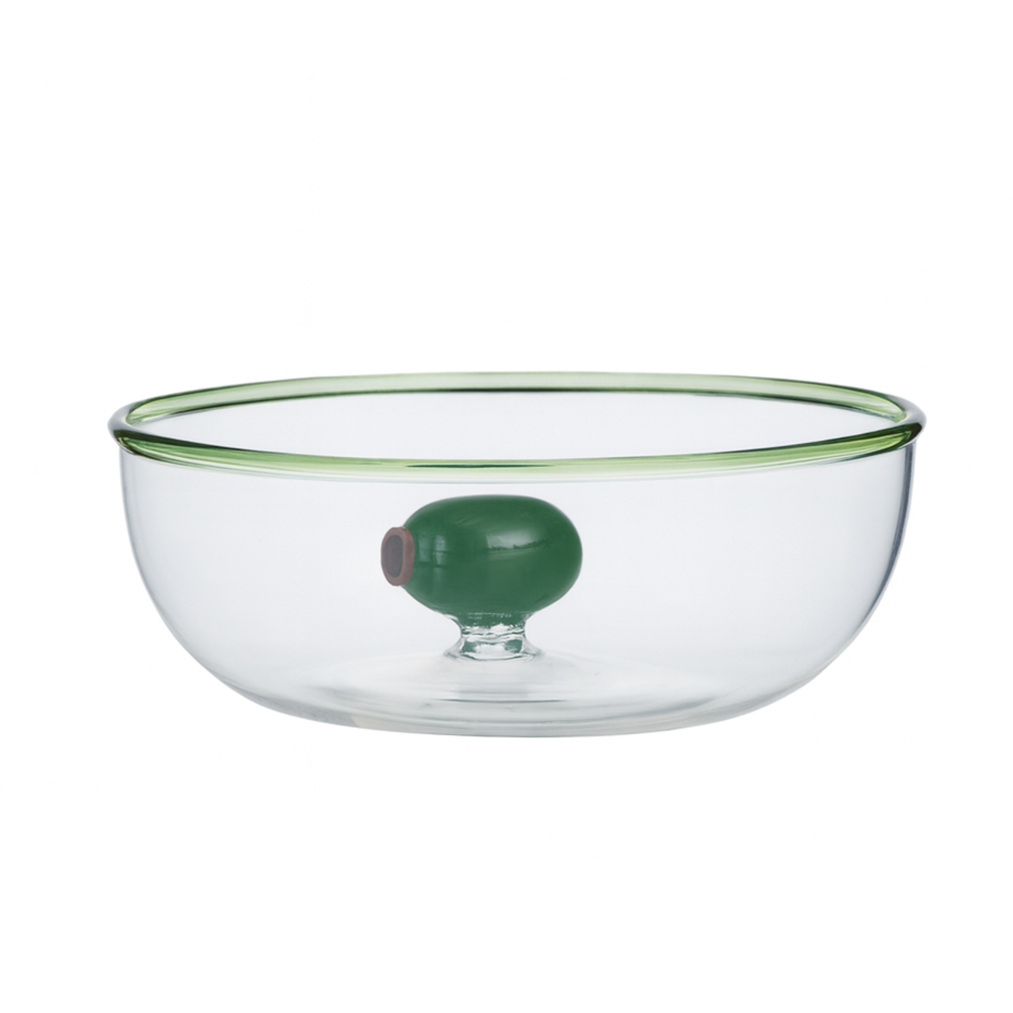 OLIVE GLASS BOWL