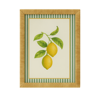 ZEST FRAME GLASS PRINT: 2 LEMONS