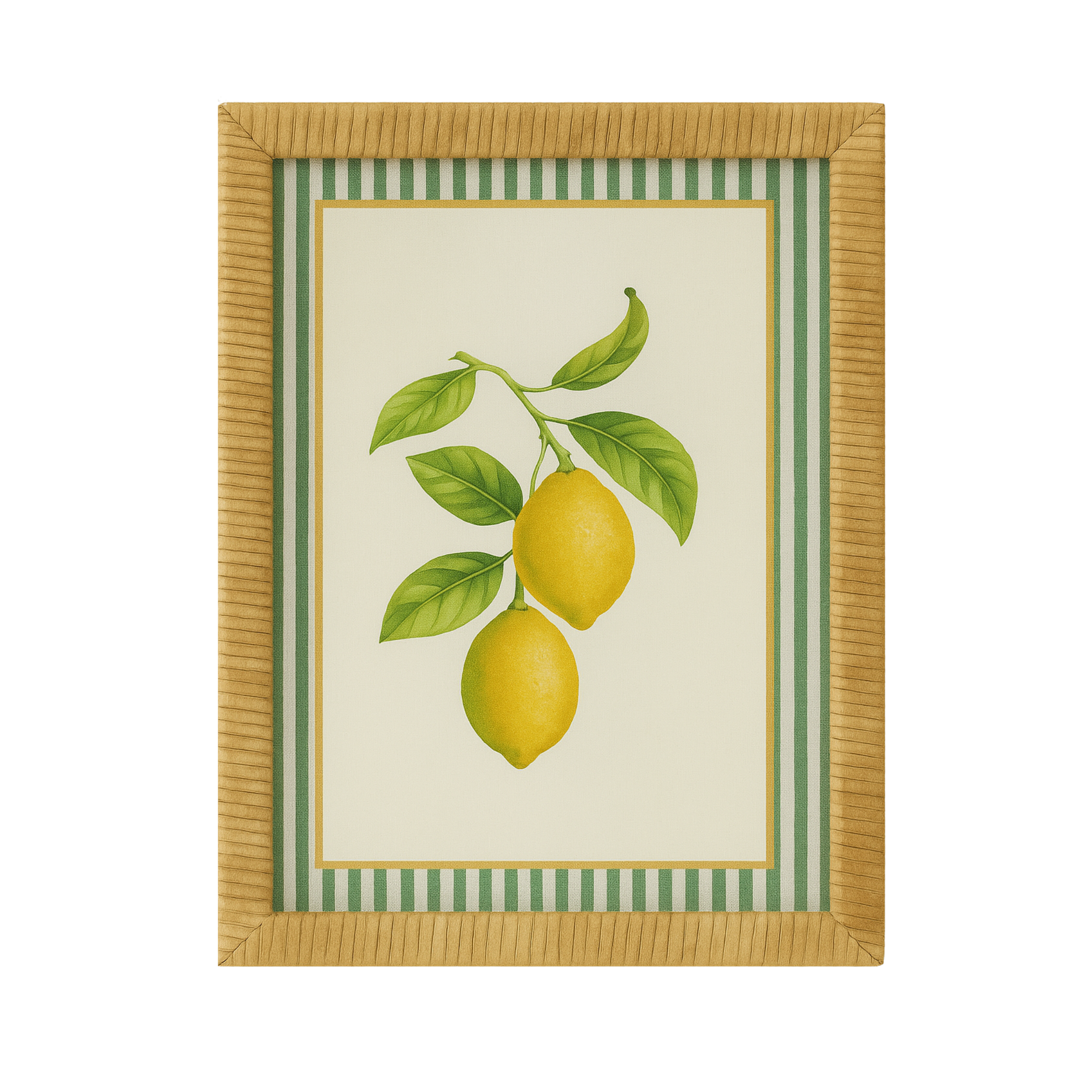 ZEST FRAME GLASS PRINT: 2 LEMONS