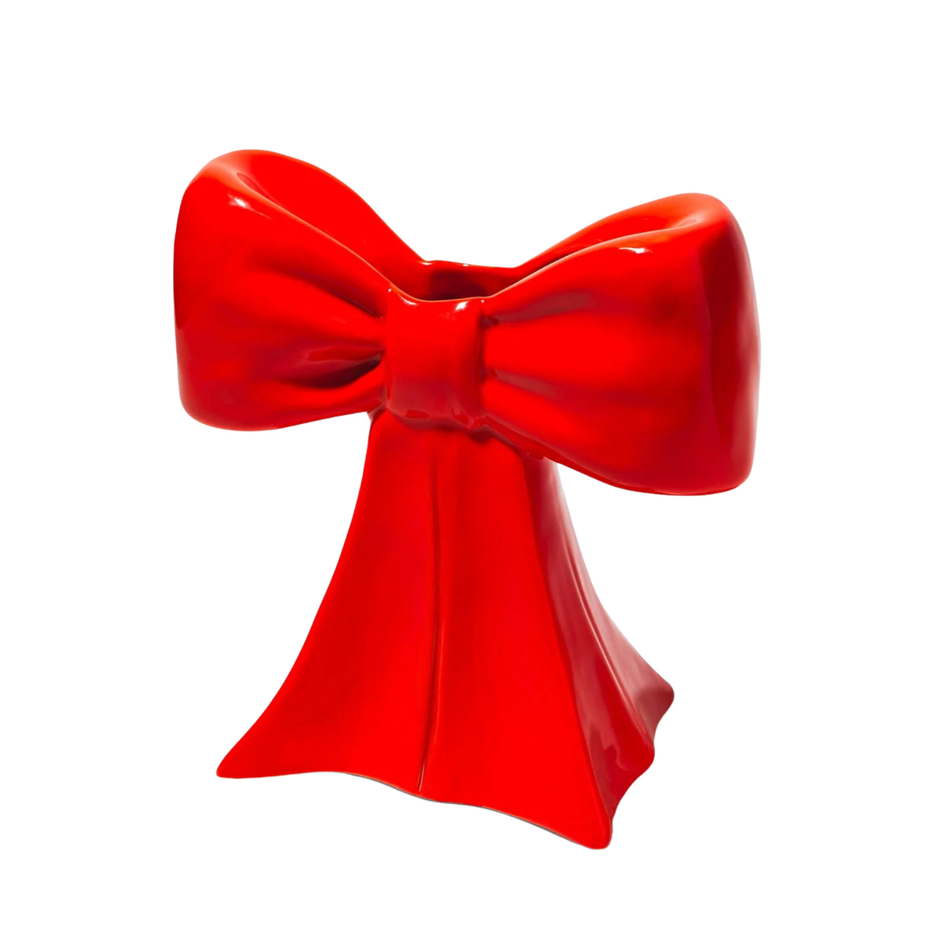 DOIY BOW VASE: RED