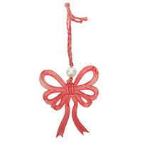 BOW HANGING DECORATION: RED