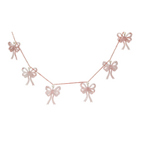 BOW HANGING GARLAND: PINK