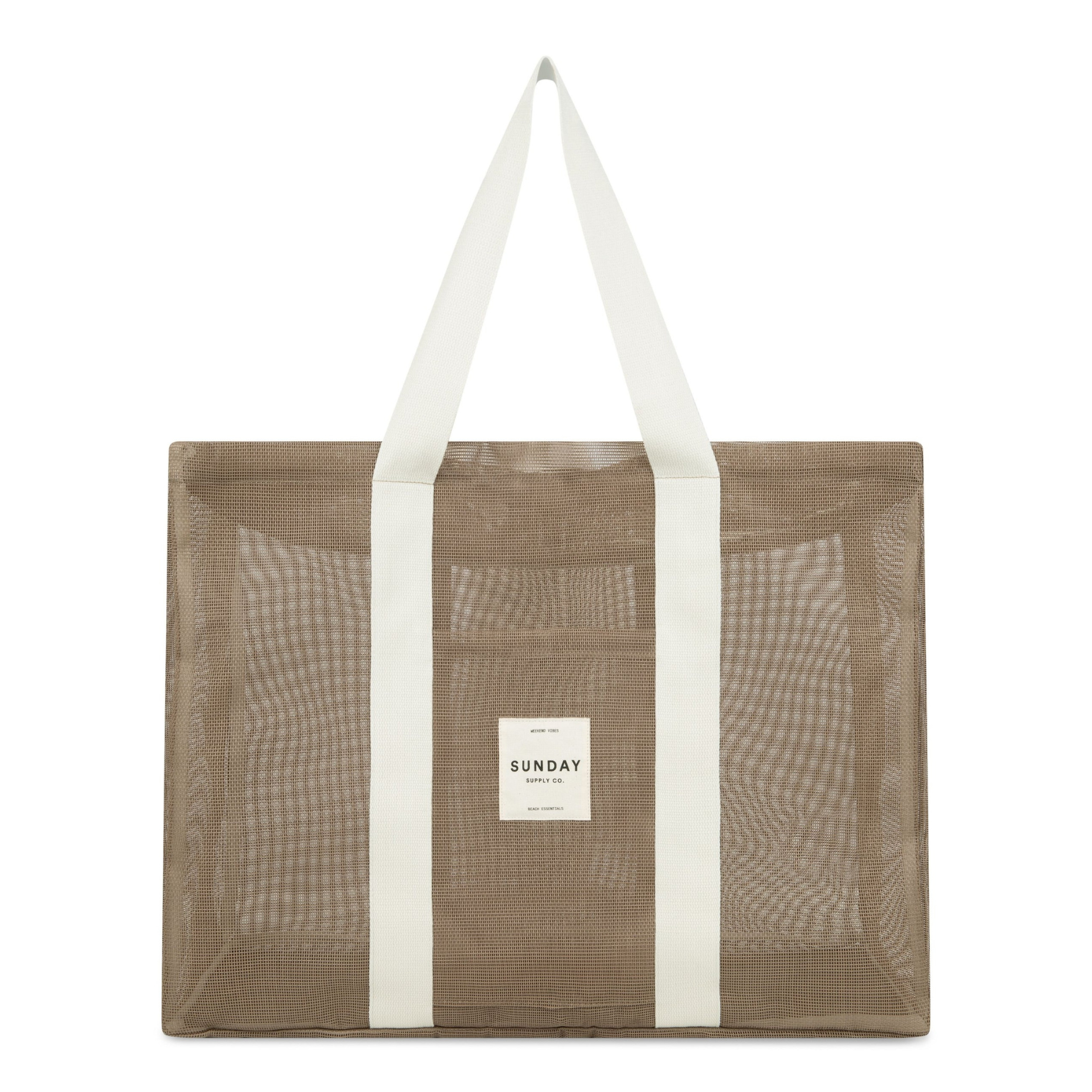 SUNDAY SUPPLY CO MESH BEACH BAG: HUSK