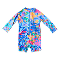 KIP & CO REEF GARDEN BABY L/S BATHERS