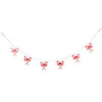 BOW HANGING GARLAND: RED