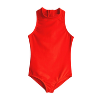 THE SET THE HIGH NECK SWIMSUIT: MANDARIN