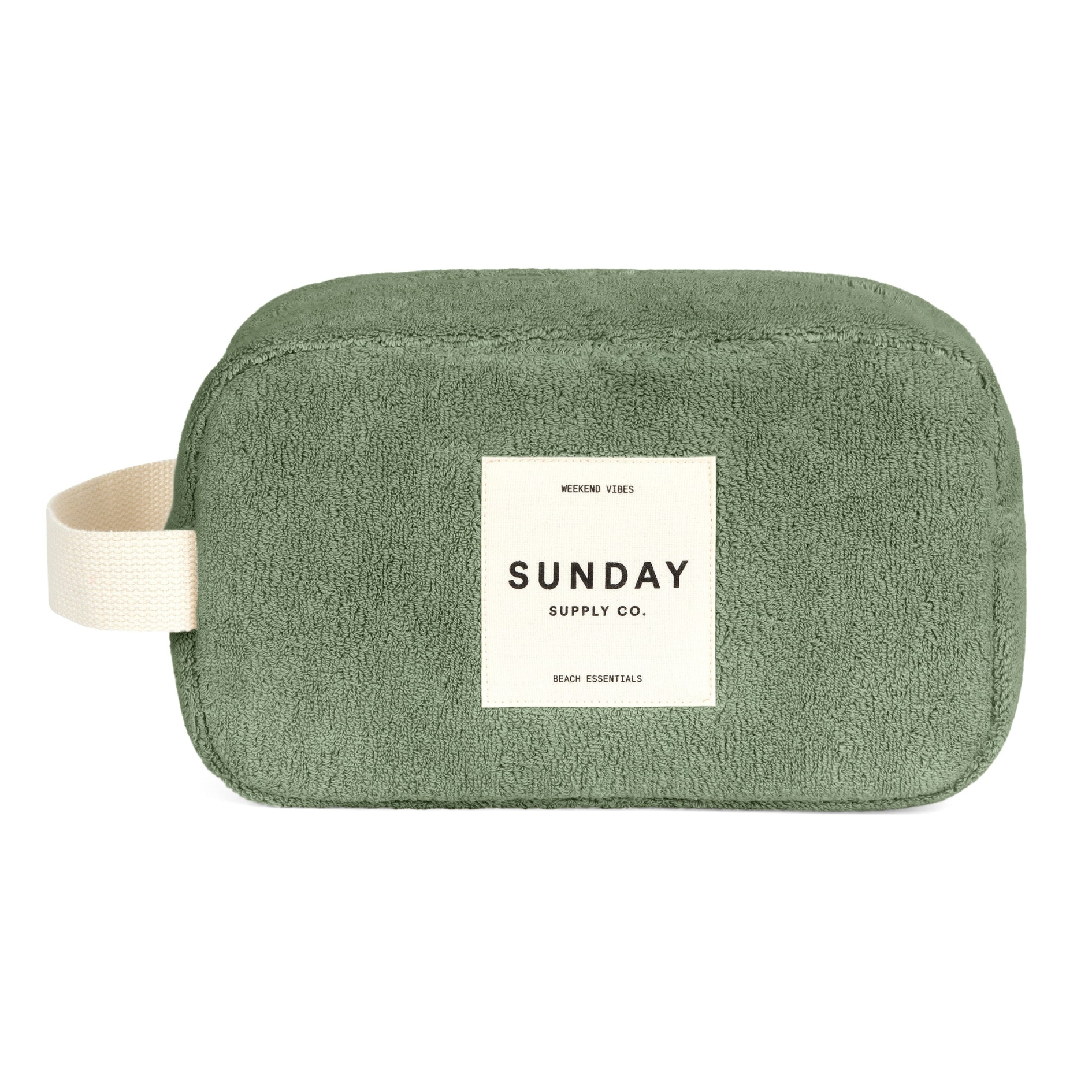 SUNDAY SUPPLY CO TOWELLING ACCESSORIES POUCH: TALLOW