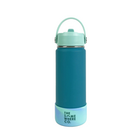 THE SOMEWHERE CO JADE GREEN SWIRL WATER BOTTLE: 500ML