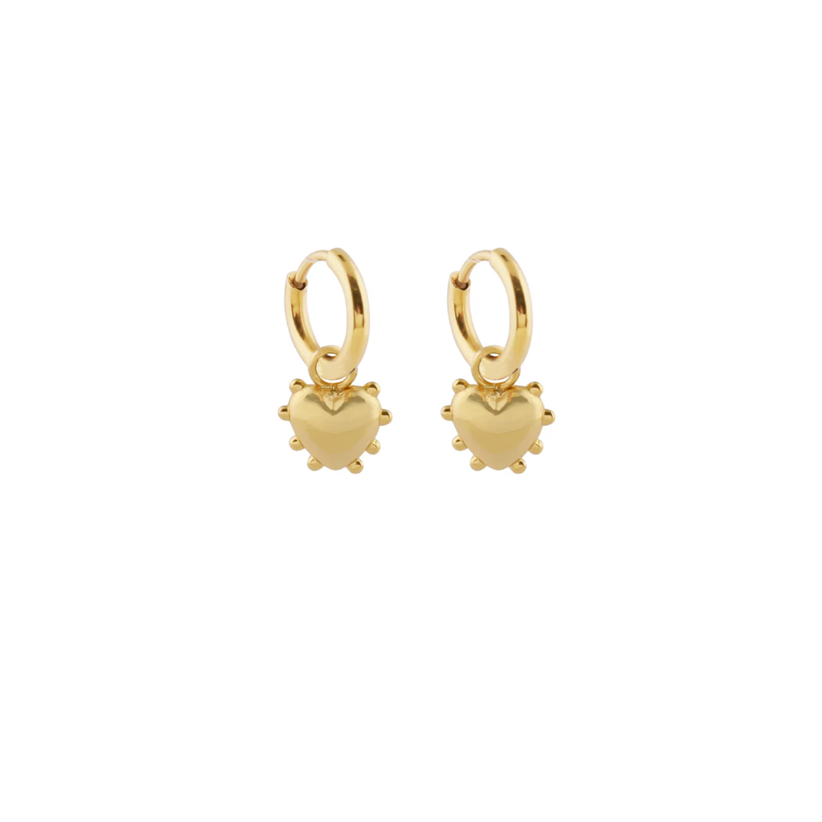 SANDRALEXANDRA MINI MILAGROS HEART GOLD EARRINGS