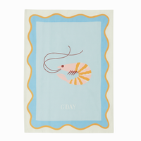 G'DAY COTTON TEA TOWEL: BLUE
